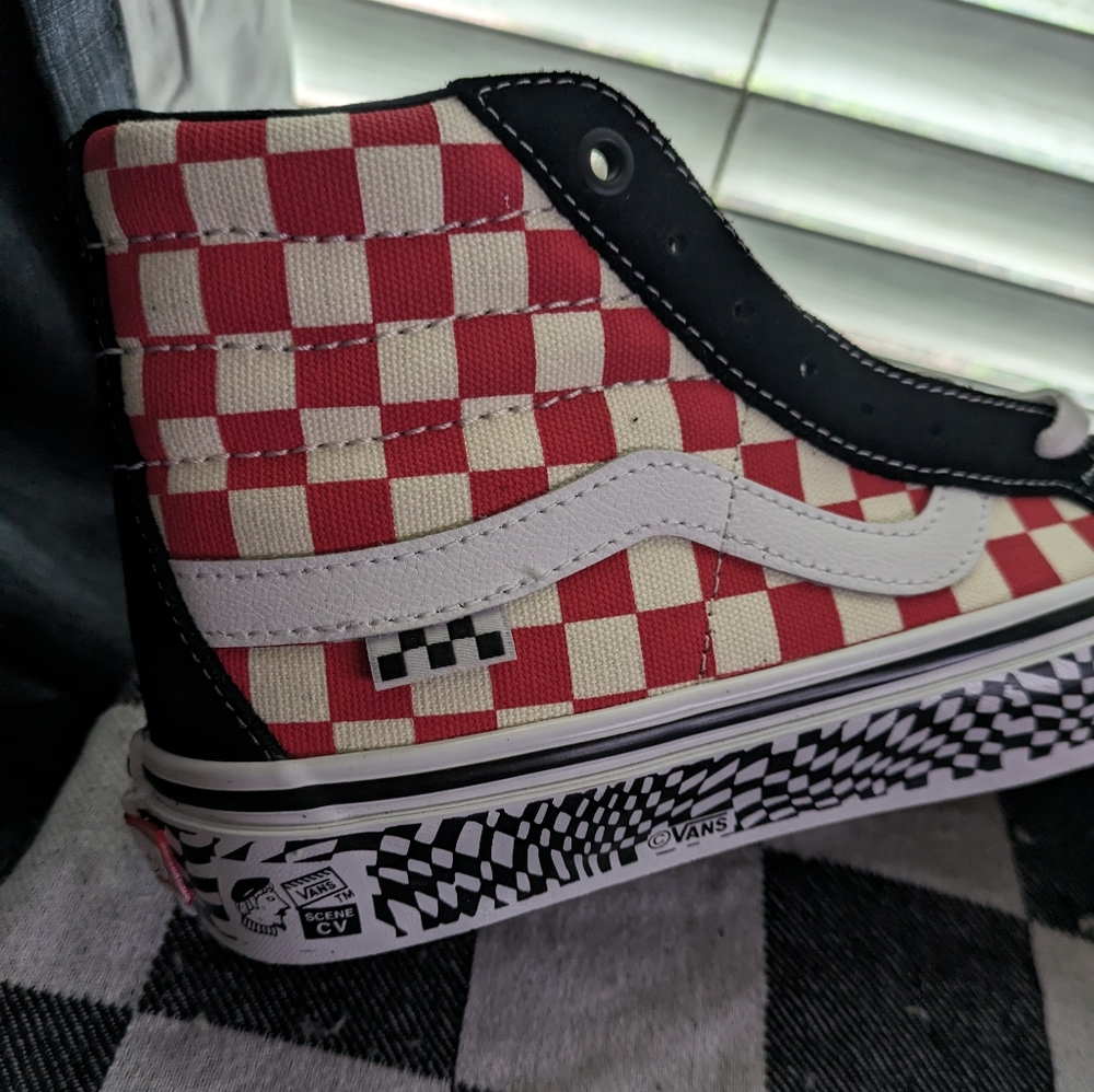 Vans Sk8 Hi Reissue Women 8 Red Black Jeff Grosso '84 VNOA5KYR428 072024 - Picture 4 of 9